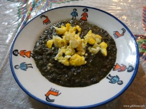 Pela-Sar-Tareh (Green Stew over Rice)
