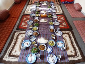 Gileboom’s authentic Guilani food tablecloth