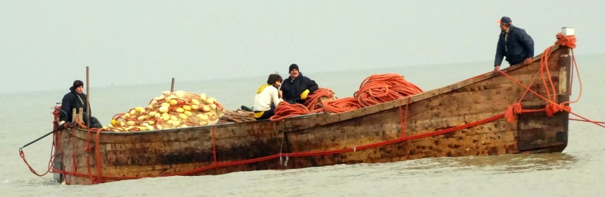 صید ماهی در ساحل قاسم آباد