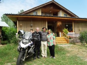 Italian cyclist, prefer staying in a homestay rather than a hotel in ramsar