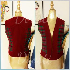 Chadorshab textile mixed with Cashmere fabric as vest